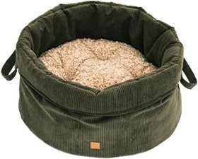 Pet & Co. Hundekorb Louis Cord Luxus in Grün mit abnehmbarem Bezug und Oeko-Tex Zertifizierung, Durchmesser: 60 cm - Bild 1