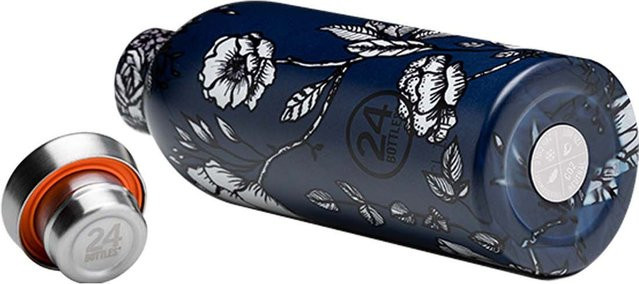 24Bottles Clima Bottle Floral Silent Purity in Blau, 500 ml - Bild 1