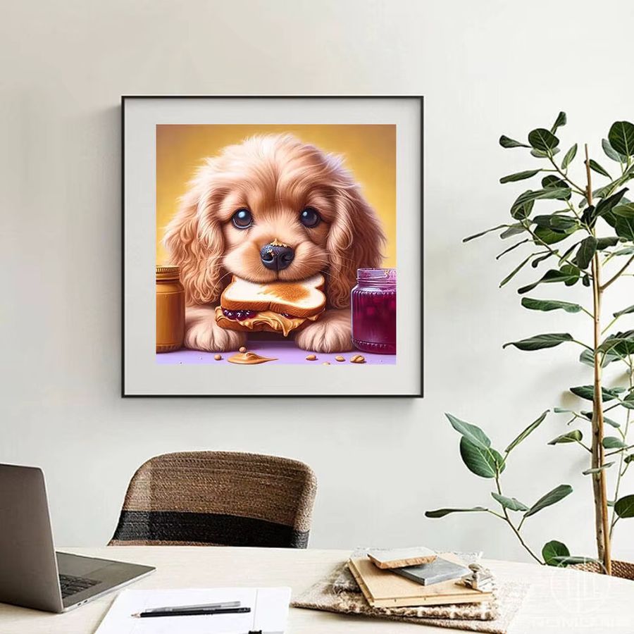 Huacan 5D Hund Diamant Malerei Set mit Strasssteinen für Tier Diamant Stickerei - Bild 3