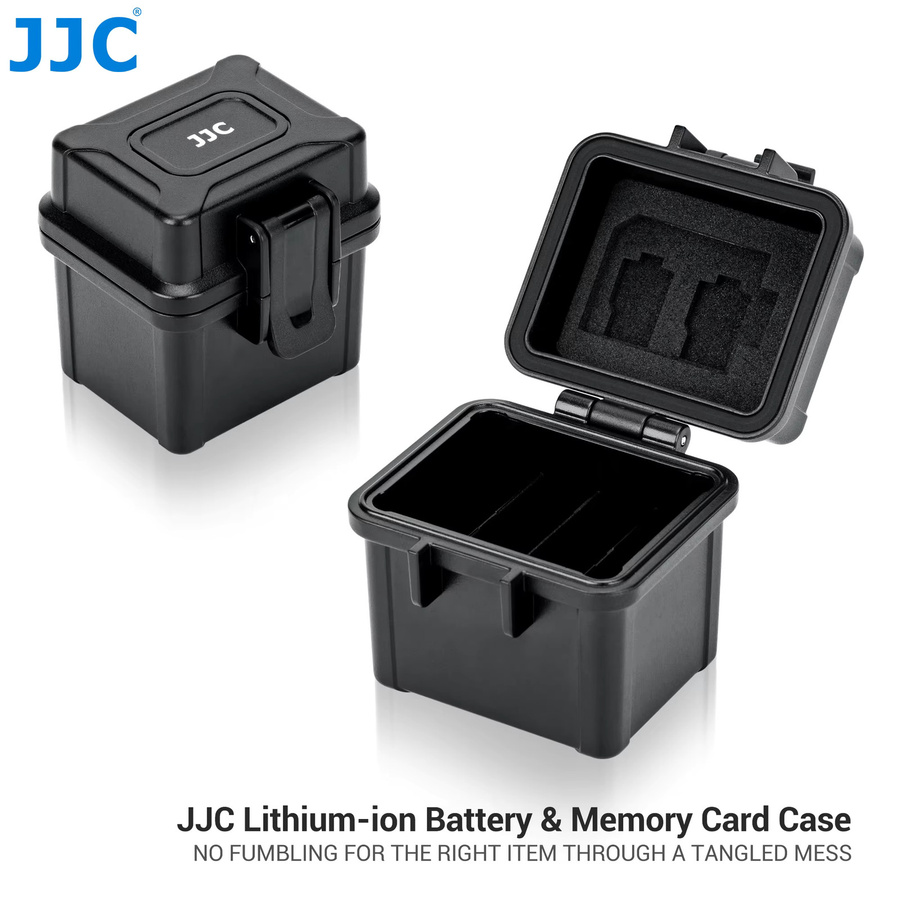 Jjc Tragbarer Kamera Karten- und Batterieorganisator in Schwarz für Nikon EN-EL9 EN-EL10, Ricoh DB-110, Canon NB-13L, Sony NP-BX1 und Fujifilm NP-50 - Bild 2