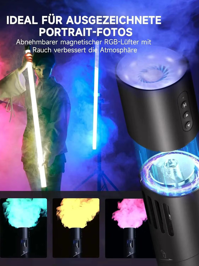 COLBOR CF5 Mini-Nebelmaschine in Schwarz mit 40 W und Fernbedienung für Fotografie und Videoproduktion - Bild 7