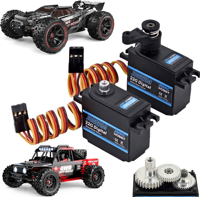 MJX Hyper Go RC Auto 14209 14210 Ersatzzubehör, 3 Drähte, Upgrade Digital Metal Servo Ersatzteile - Bild 1