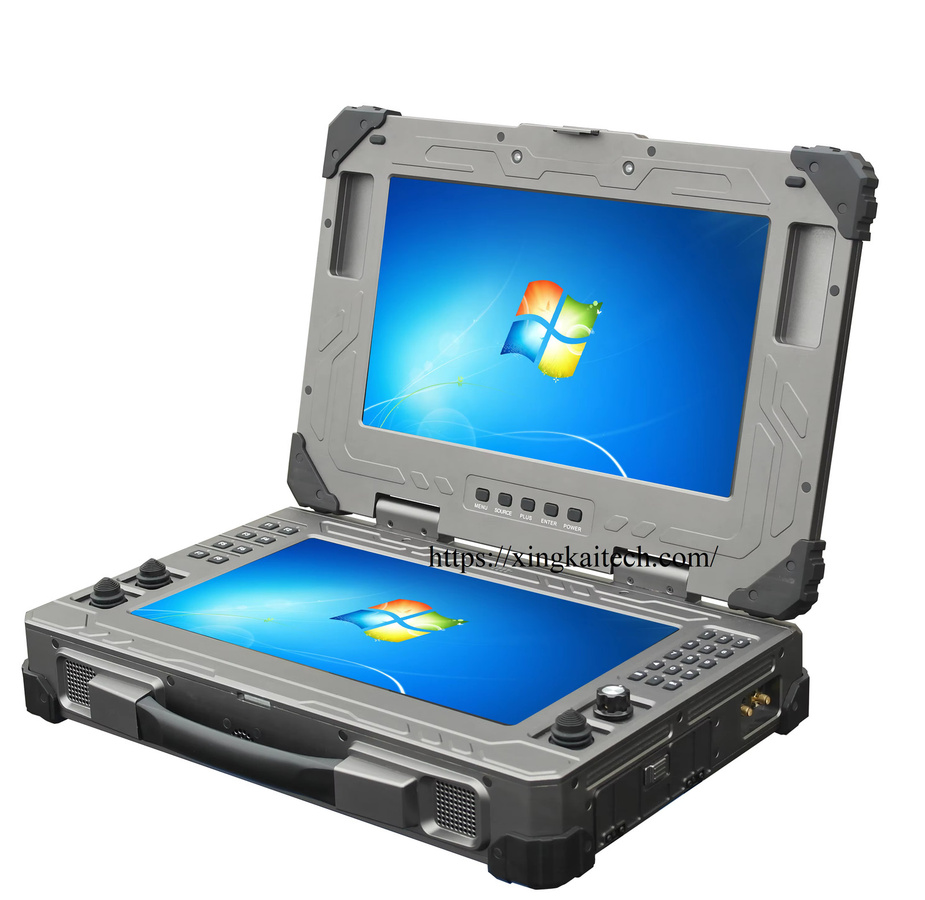 Professionelle UAV-Bodenkontrollstation mit 18-Kanal-Dual-Screen-Display in Grau - Bild 3