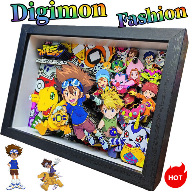 Bandai Digimon 3D-Kunstwerk Dekoration, buntes Anime-Gemälde im modernen Stil für Erwachsene - Bild 1