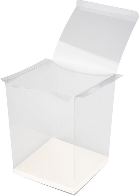 HobbyFun Geschenkbox für Geld und Gutscheine, transparent, B/T/H: 18 x 18 x 25 cm - Bild 1