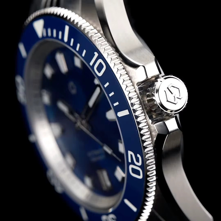 WISHDOIT Taucheruhr, Automatik, Edelstahl, Keramik, Blau, Unisex - Bild 2