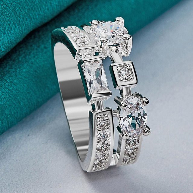URMYLADY Ring 925 Silber, Zirkonia, Damen - Bild 1