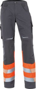 Kübler REFLECTIQ Warnhose Klasse 1 in Warnorange/Anthrazit Form 2208 Größe 110 - Bild 1