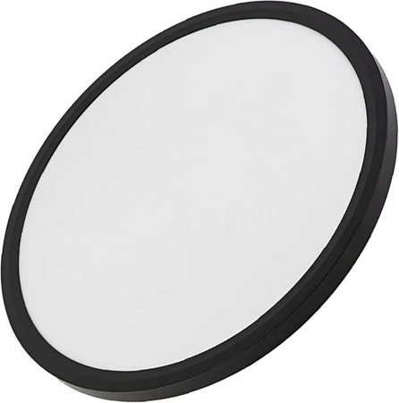 LUXULA LED Panel Rund Schwarz Durchmesser: 50 cm, 42W, CCT Warm- Neutral- Kaltweiß, 4200lm, IP20 Deckenleuchte Slim Design