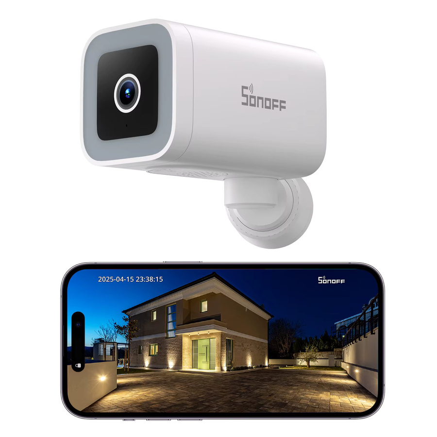SONOFF CAM-B1P Smart Security Kamera 2K HD Outdoor, Wetterfest IP65, AI Menschliche Erkennung, Smart Tracking und Vollfarbe Nachtsicht, Weiß - Bild 7