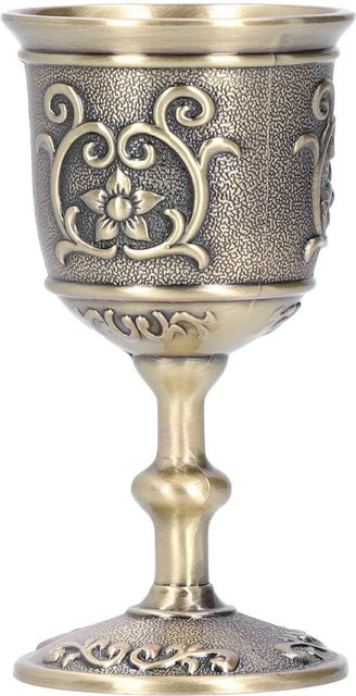 Shoemst Weinkelch im Vintage-Stil mit Prägung in Bronze, Gold und Grau - Bild 1