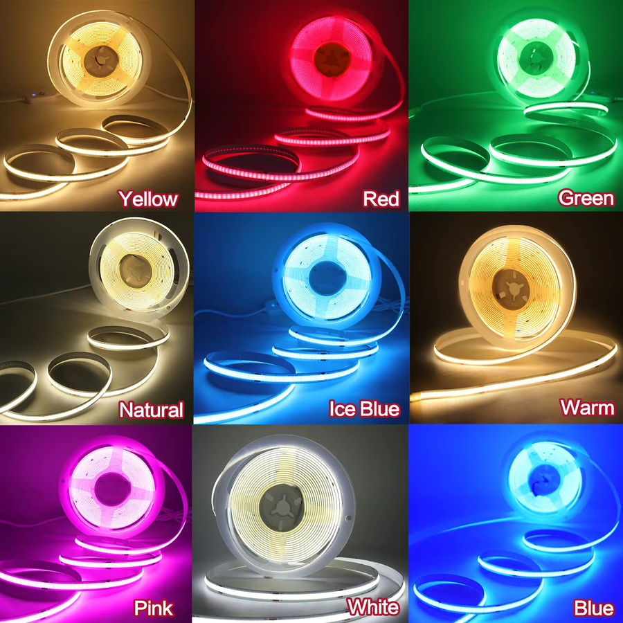 KISUFU COB-LED-Streifen mit Bewegungssensor, USB-betrieben, Weiß, RGB, Flexibles Raumnachtlicht - Bild 3