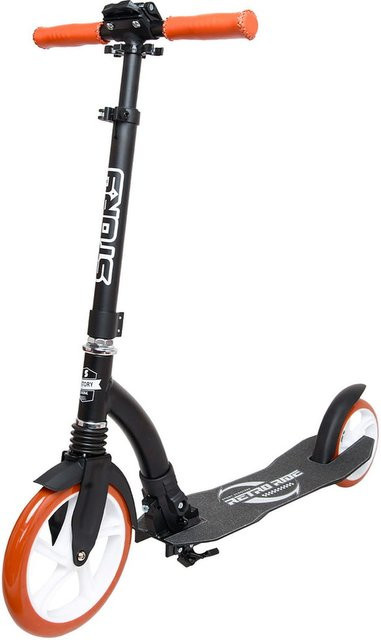 City-Scooter Retro Ride Foldable Commuter, schwarz, Metall - Bild 1