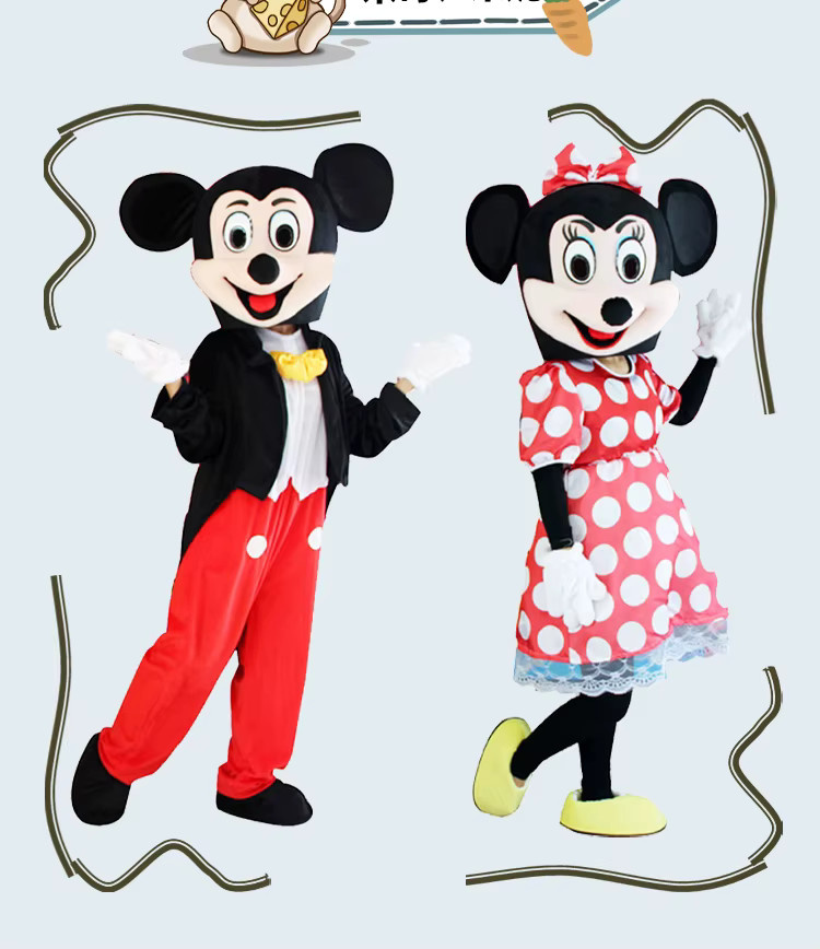 Potdemiel Mickey Minnie Maus Maskottchen-Kostüm, Unisex, Plüsch / Textil - Bild 2