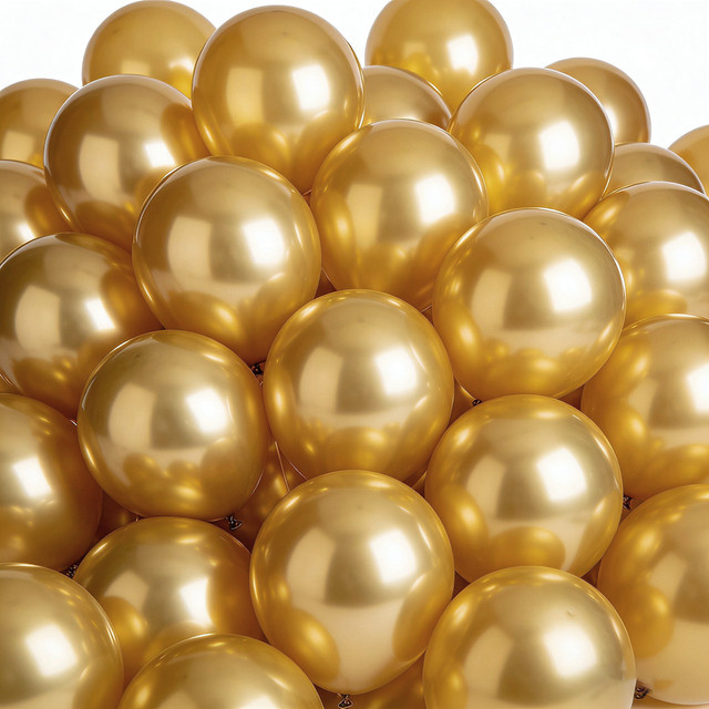 50 Stück Chrom-Metallic-Luftballons in Silber, Rot und Gold für Party-Dekorationen wie Geburtstag, Hochzeit oder Valentinstag - Bild 1
