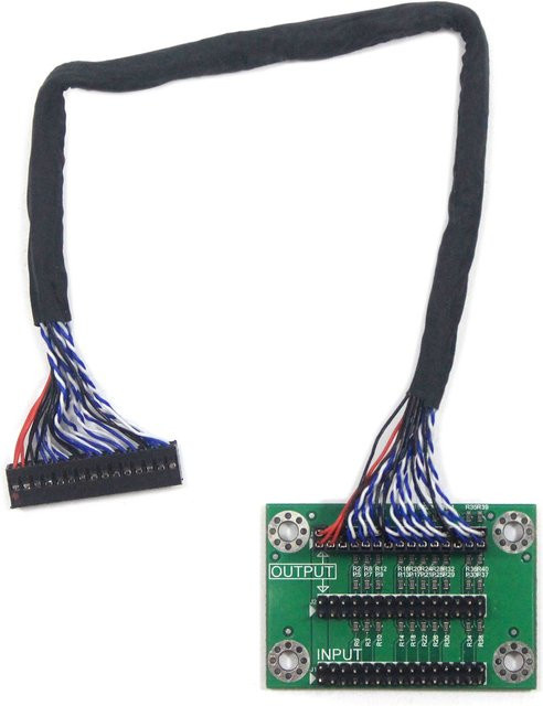 Lvsd LVDS Signal Verlängerung Adapter Platine mit 30-poligem Kabel, 300 mm Länge, PH 2,54 - Bild 1