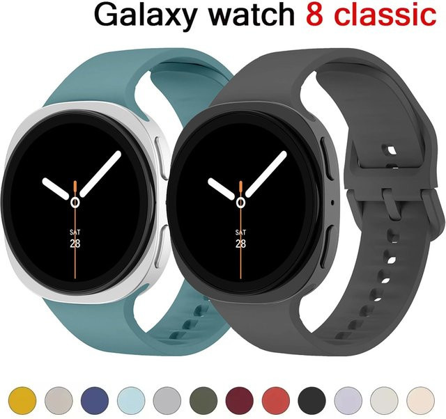 LCAPLE Uhrenarmband Silikon, Schwarz, Unisex, für Samsung Galaxy Watch 8 - Bild 1