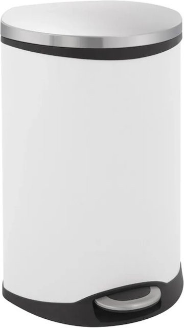 PROREGAL Muschelförmiger Treteimer Weiß, Volumen: 50 Liter, H x B x T: 69 x 45 x 40,6 cm - Bild 1