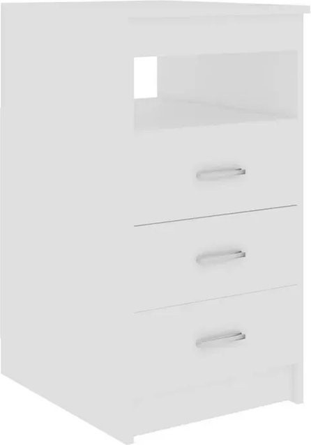 vidaXL Sideboard mit Schubladen Weiß aus Holzwerkstoff B/T/H: 40 x 50 x 76 cm - Bild 1