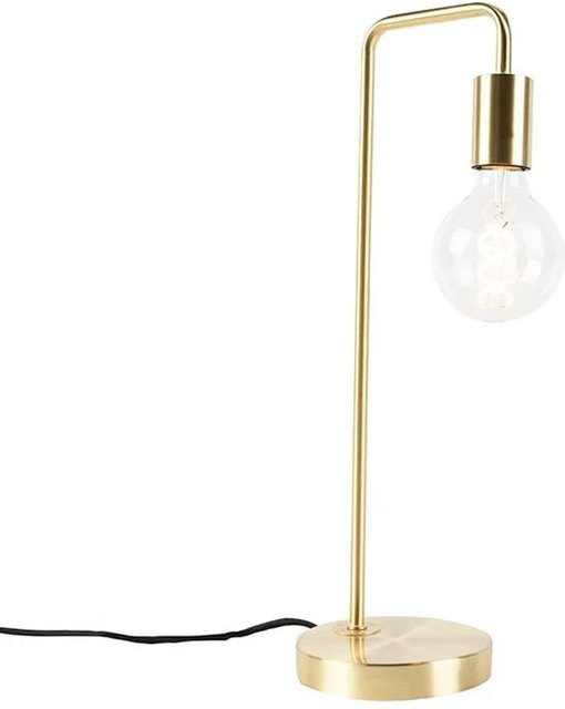 QAZQA Art Deco Tischlampe Facil in Messing, dimmbar, Farbe: Gold/Messing - Bild 1
