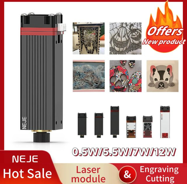 NEJE CNC Laser Modul für professionelle Gravur an Holz und Leder mit Leistungsstufen von 0,5 W bis 12 W - Bild 1