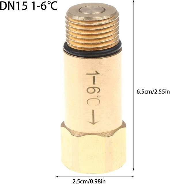 Robbles Anti-Frostventil für Außenrohre aus Messing in Gold mit G1/2 Gewinde - Bild 1
