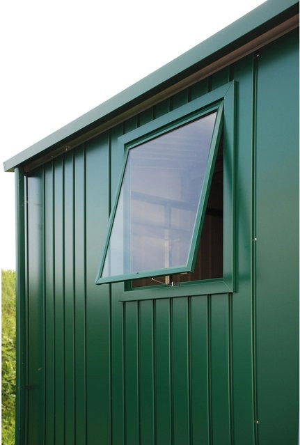 Biohort Fenster für Gerätehaus Europa in Dunkelgrün aus Metall mit Kunststoffglas - Bild 1