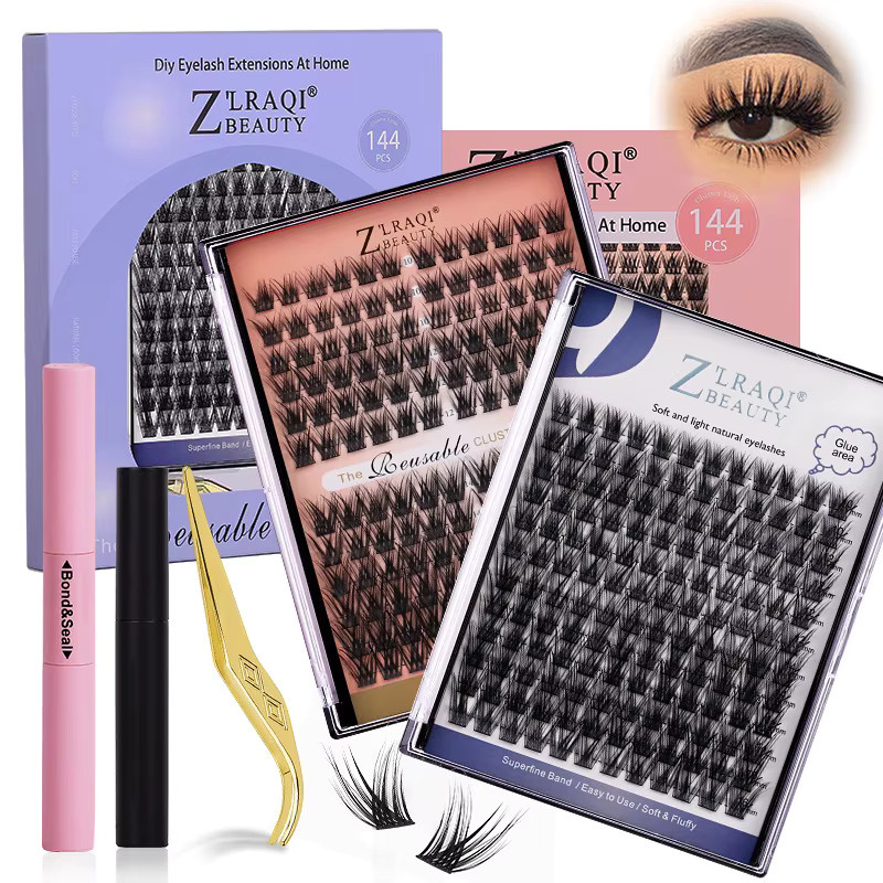 Goodobe DIY Wimpernverlängerung Set mit Wimpernbüscheln, Unisex - Bild 3