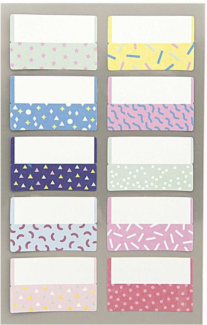Rico Design Paper Poetry Office Sticker Register Etiketten Konfetti Multicolor B/H: 40 x 25 mm, 4 Bogen - Bild 1