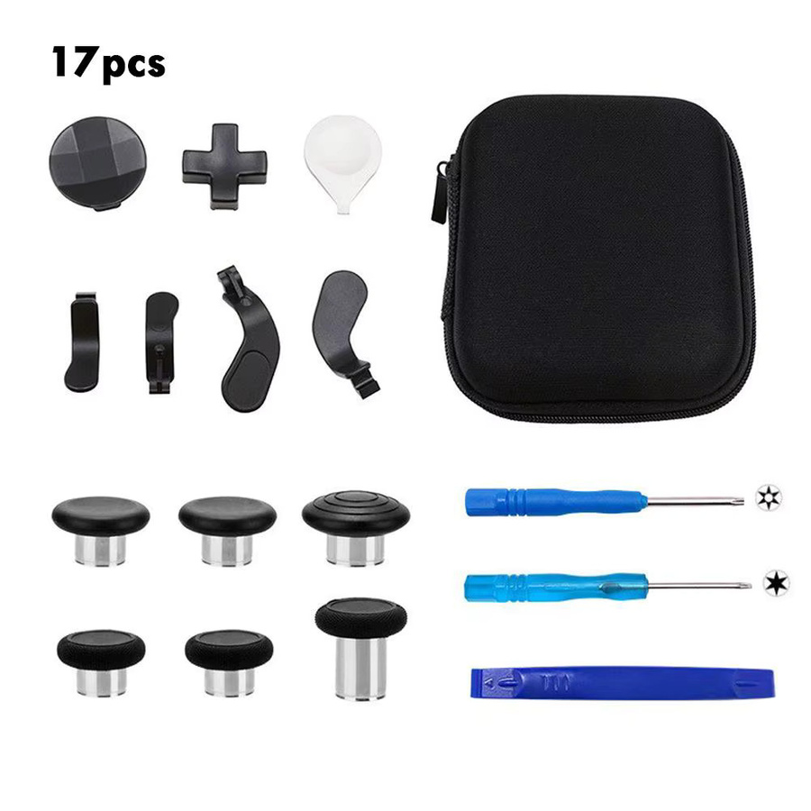 Microsoft DIY-Kit für Xbox One Elite Series 2 Edition Gaming-Controller mit Metallknöpfen, Joystick und Paddles in Schwarz und Silber - Bild 6