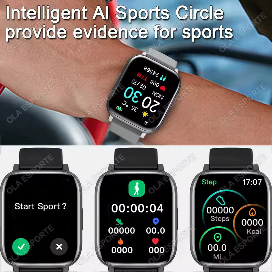 Ola Esporte Smartwatch, Schwarz, Silikon, Damen - Bild 4