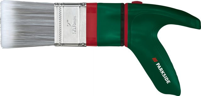 Parkside Pinselset mit ergonomischem Griff und drehbarem Kopf, flach, Mehrfarbig - Bild 1
