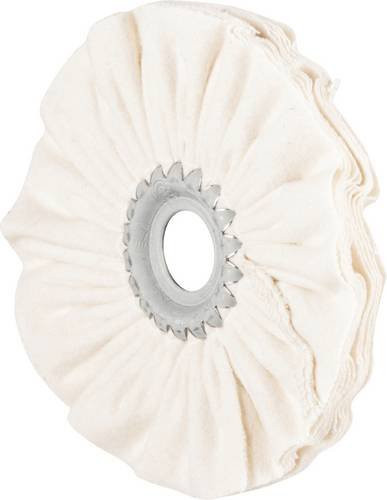 PFERD Tuchring TR Flanell für Spiegelpolitur und Abglänzen, Farbe Weiß, Durchmesser: 125 mm, Breite: 10 mm, Bohrung-Ø: 20 mm - Bild 1