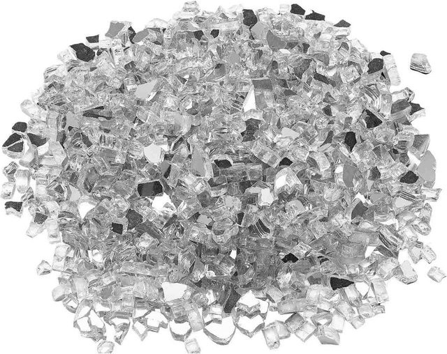 Buying Solutions, MB Kaminglassteine aus gehärtetem Feuerglas für Feuertische, transparent, 1/2 Zoll, 4,54 kg - Bild 1