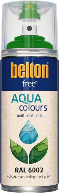 Belton Free AQUAcolours Buntlack Wasserbasiert RAL 6002 Laubgrün Matt 400 ml - Bild 1