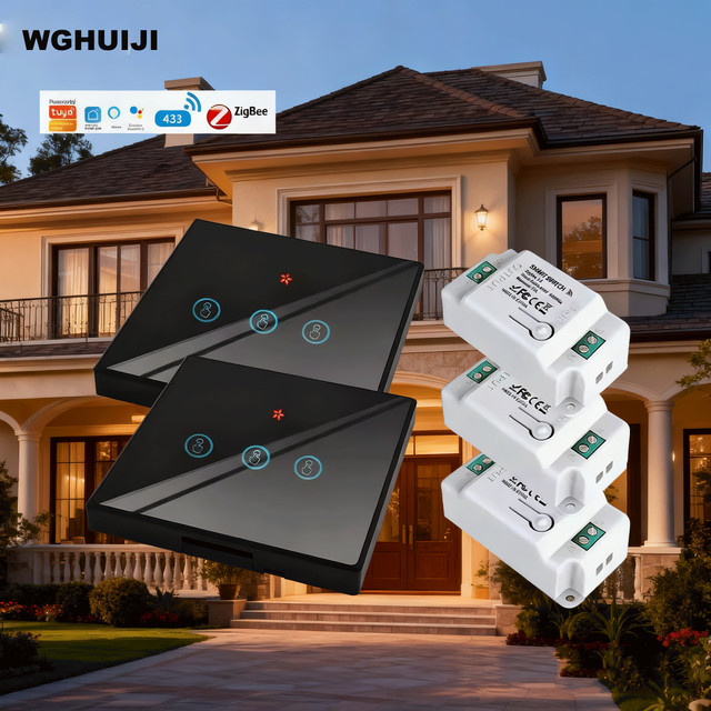 Tuya Zigbee 3.0 Intelligenter Schalter-Controller für 1/2/3 Gruppen mit kabelloser Touch-Fernbedienung in Weiß - Bild 1