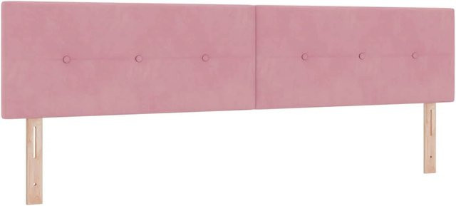 vidaXL LED Kopfteil aus Samt in Rosa mit integrierter Beleuchtung, Breite: 200 cm - Bild 1