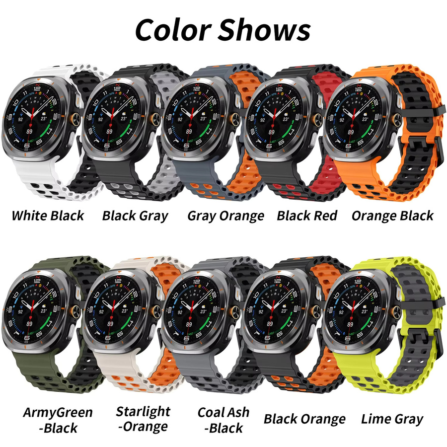 Samsung Uhrenarmband Silikon, zweifarbig, Galaxy Watch Ultra 47 mm - Bild 2
