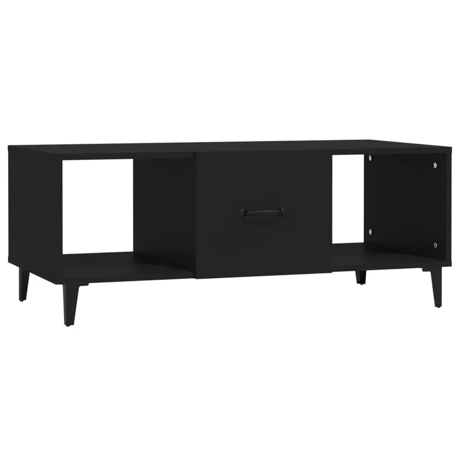 vidaXL Couchtisch Schwarz aus Holzwerkstoff und Eisen, B/T/H: 102 x 50 x 40 cm - Bild 2