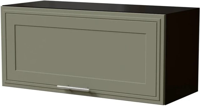 Feldmann-Wohnen Klapphängeschrank Salo W4B/80 in Schwarz und Reed Green Matt mit Blum Aventos Klappenbeschlag, B/T/H: 80 x 32,5 x 36 cm - Bild 1