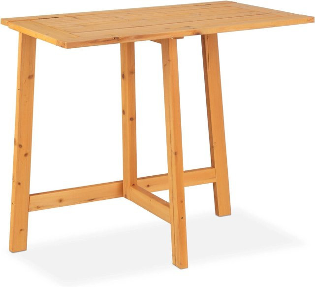 Relaxdays Klapptisch aus Tannenholz in Natur, rechteckig, B/T/H: 80 x 73 x 50 cm - Bild 1
