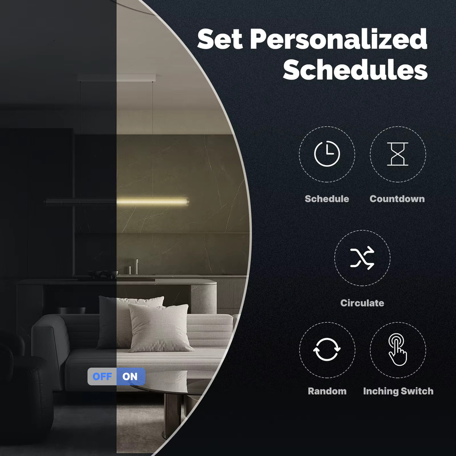 MOES Tuya ZigBee Smart Lichtschalter mit Glas-Touchpanel in Weiß, kompatibel mit Alexa und Google Home, erfordert Neutralleiter - Bild 2