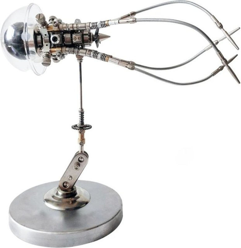 Mechanische Qualle aus Metall in Silber als DIY Handwerk Puzzle und Ornament von goni - Bild 1