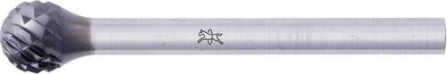 PFERD Frässtift KUD 0605/3 Z3 PLUS HC-FEP aus Hartmetall in Silber, Arbeitslänge: 5 mm, Schaftdurchmesser: 3 mm, Durchmesser: 6 mm, Gesamtlänge: 35 mm - Bild 1