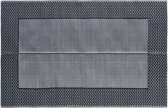 vidaXL Outdoorteppich mit Jacquard-Muster in Grau, B/B: 190 x 290 cm, Polypropylen - Bild 1