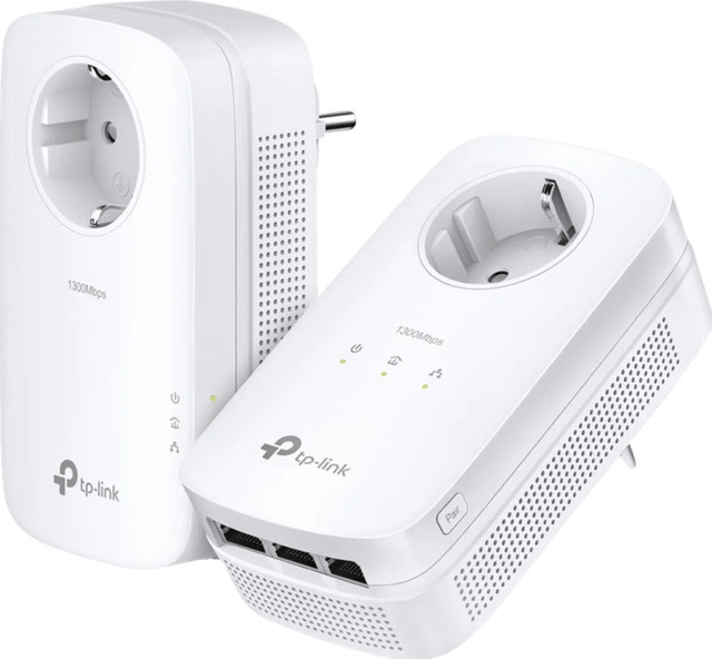 TP-Link Powerline Adapter Set TL-PA8033P mit 2 Steckernetzteilen, 1200 Mbit/s, Ethernet/LAN, Weiß - Bild 1