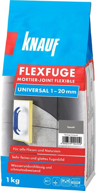 Knauf Flexfuge Universal Basalt in Grau, 1 kg - Bild 1