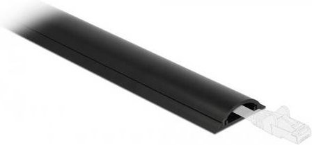 Delock Kabelkanal aus PVC in Schwarz, B/H: 50 x 12 mm, Länge: 1 m - Bild 1