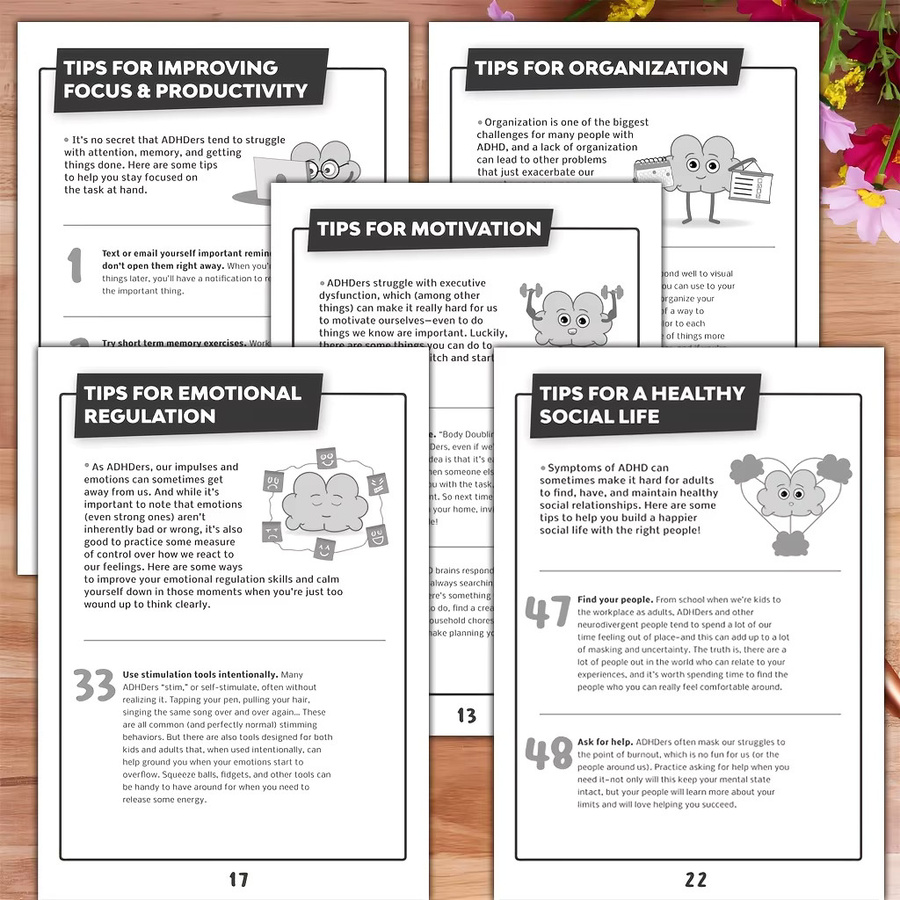 3-in-1-ADHS-Arbeitsbuch von BOHY: Master Focus Zeitmanagement und Angstbewältigung mit 101 Tipps, Techniken und Strategien sowie Notizbuch zum Ausmalen für Erwachsene in Multicolour - Bild 3