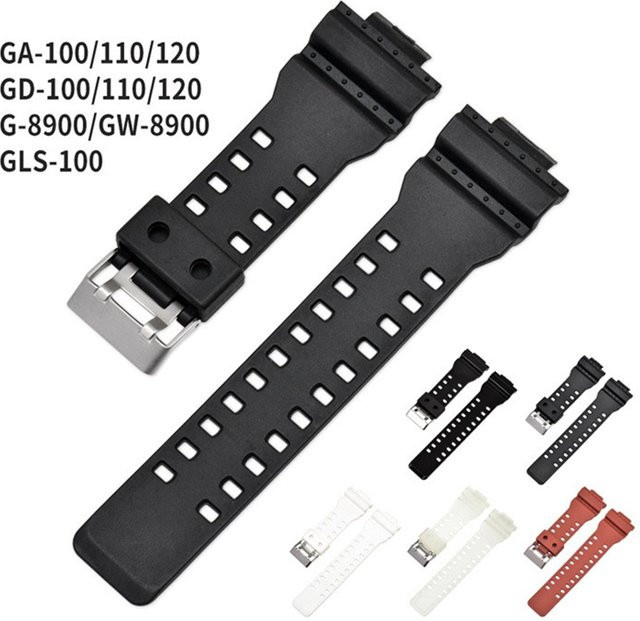 TINUORA Uhrenarmband Herren, Kunststoff, Schwarz - Bild 1